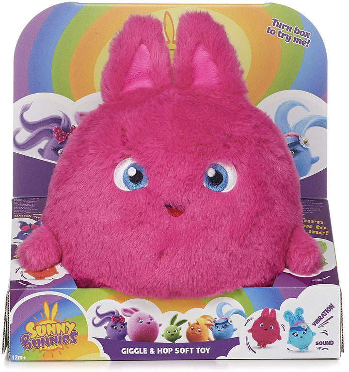 Posh Paws 37430 Sunny Bunnies Large Feature Big Boo Giggle & Hop Soft Toy-25cm