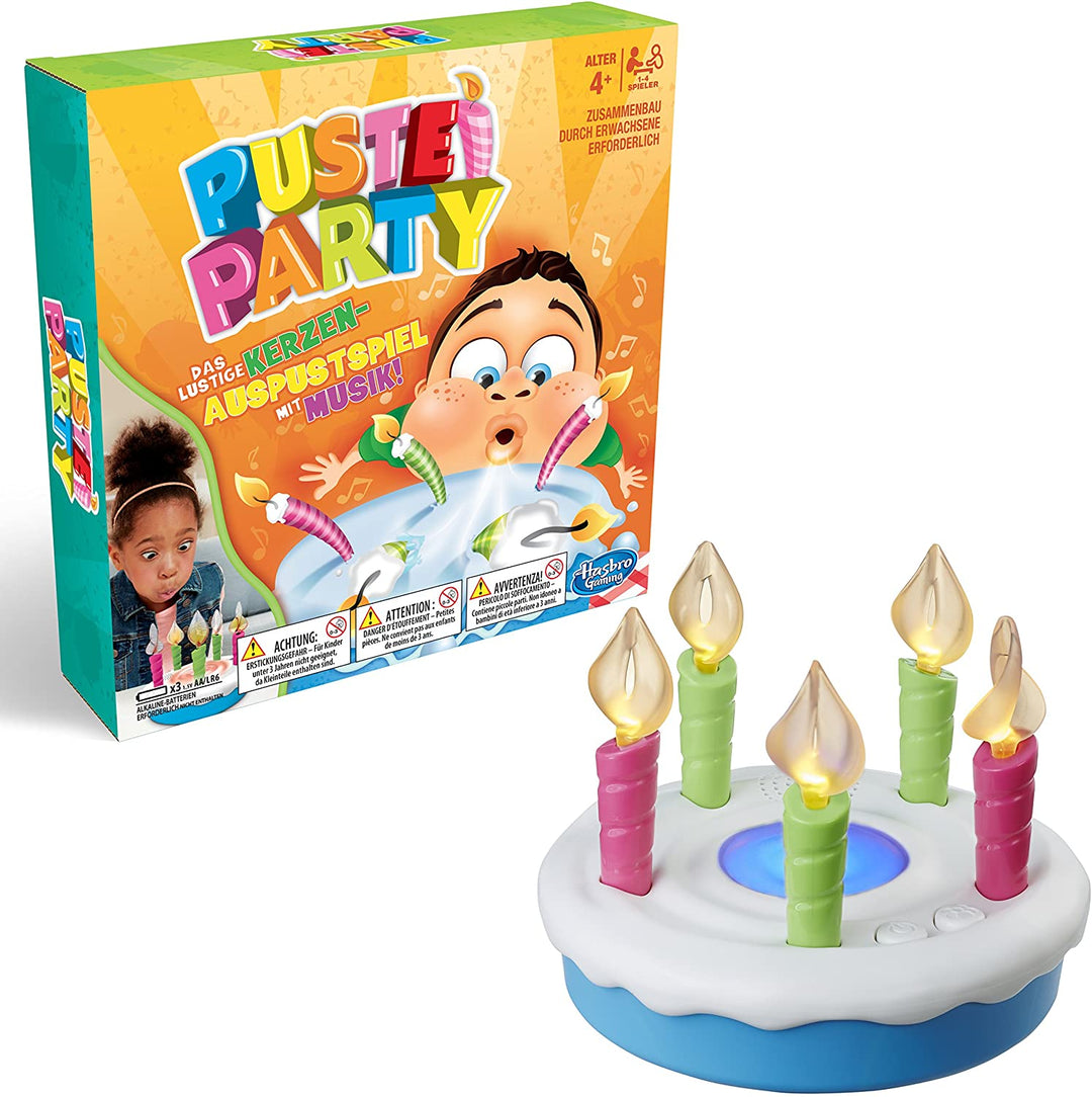 Hasbro E0887100 Blow Party Preschool Game, Multicoloured, 13,7 x 18,5 cm