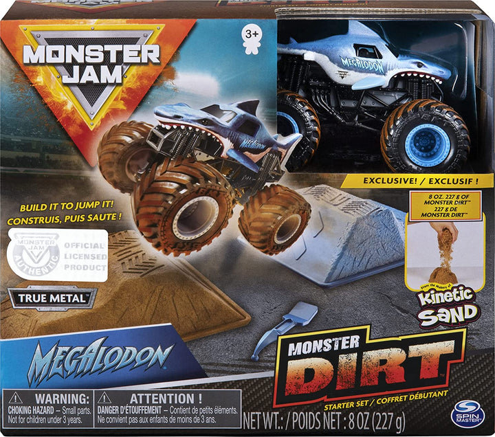 Toysmith Monster Jam Dirt Starter Set, Featuring 8oz of Monster Dirt and Officia