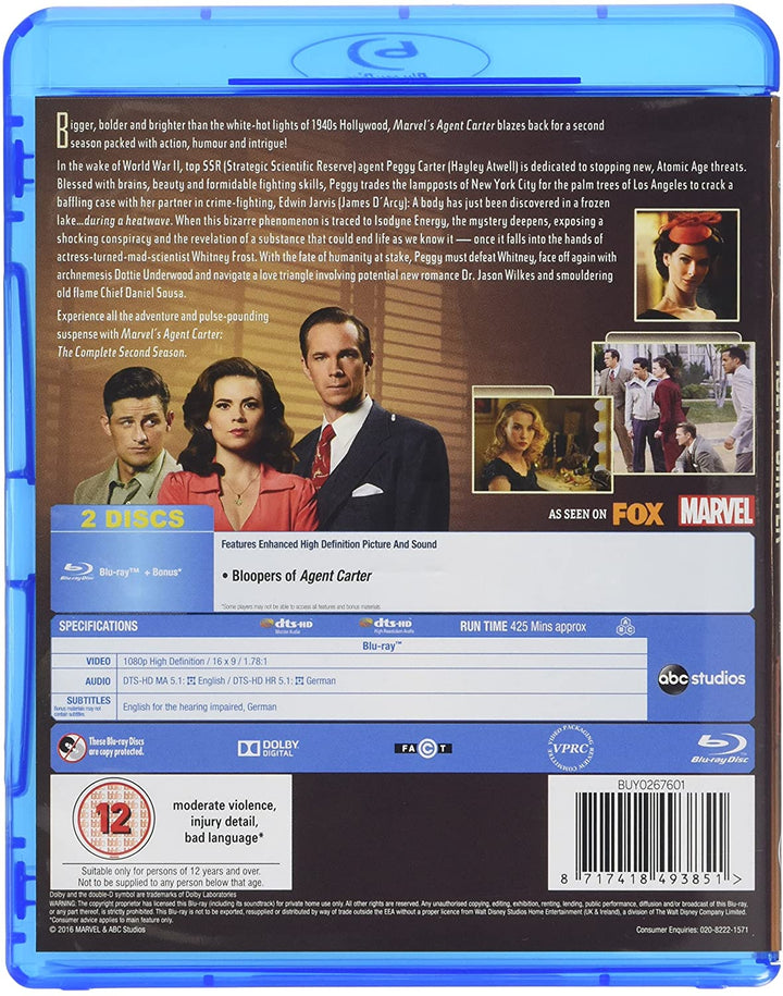 Marvel's Agent Carter - Season 2 - Sci-fi  [Blu-ray]