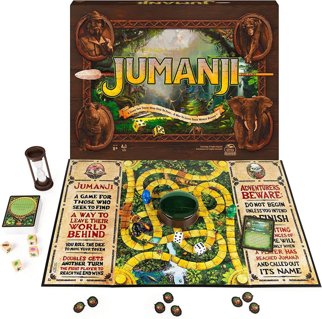 Jumanji The Game, das klassische Abenteuerbrettspiel für Kinder und Familien ab 8 Jahren