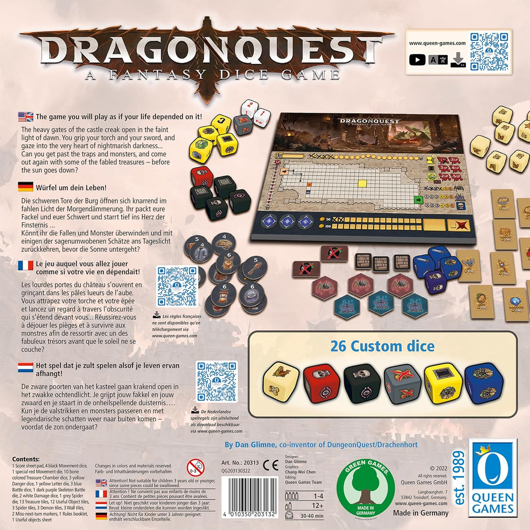 Queen Games - 20313 Dragonquest EN/DE Board Games