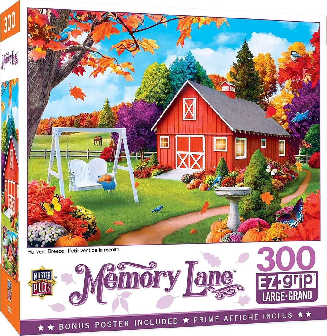 MasterPieces 31807 Memory Lane Harvest Breeze Puzzle, Multicolored, 18"x24"