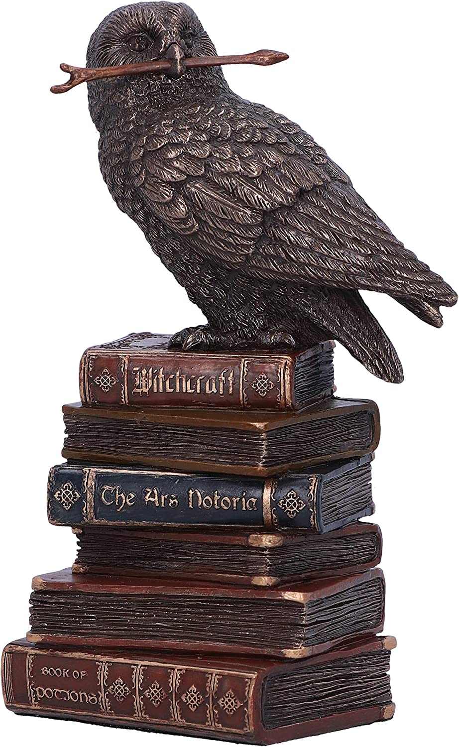 Bronze Spellcraft Witches Familiar Owl on Book Figurine