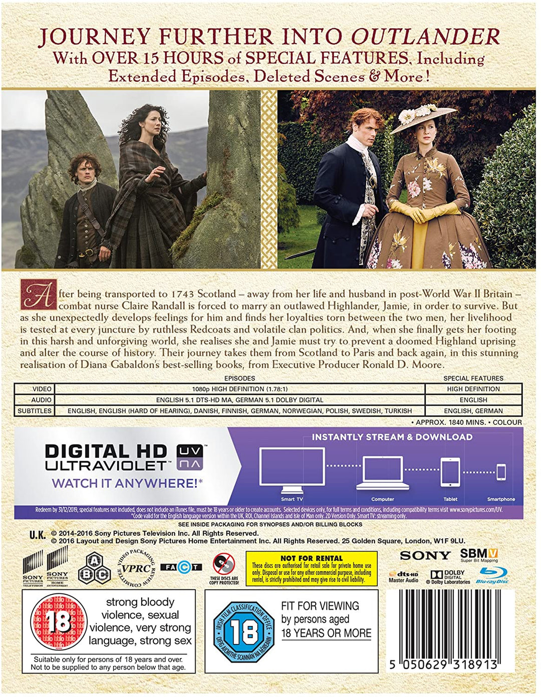 Outlander – Season 1 & 2 [2016] [Region Free]