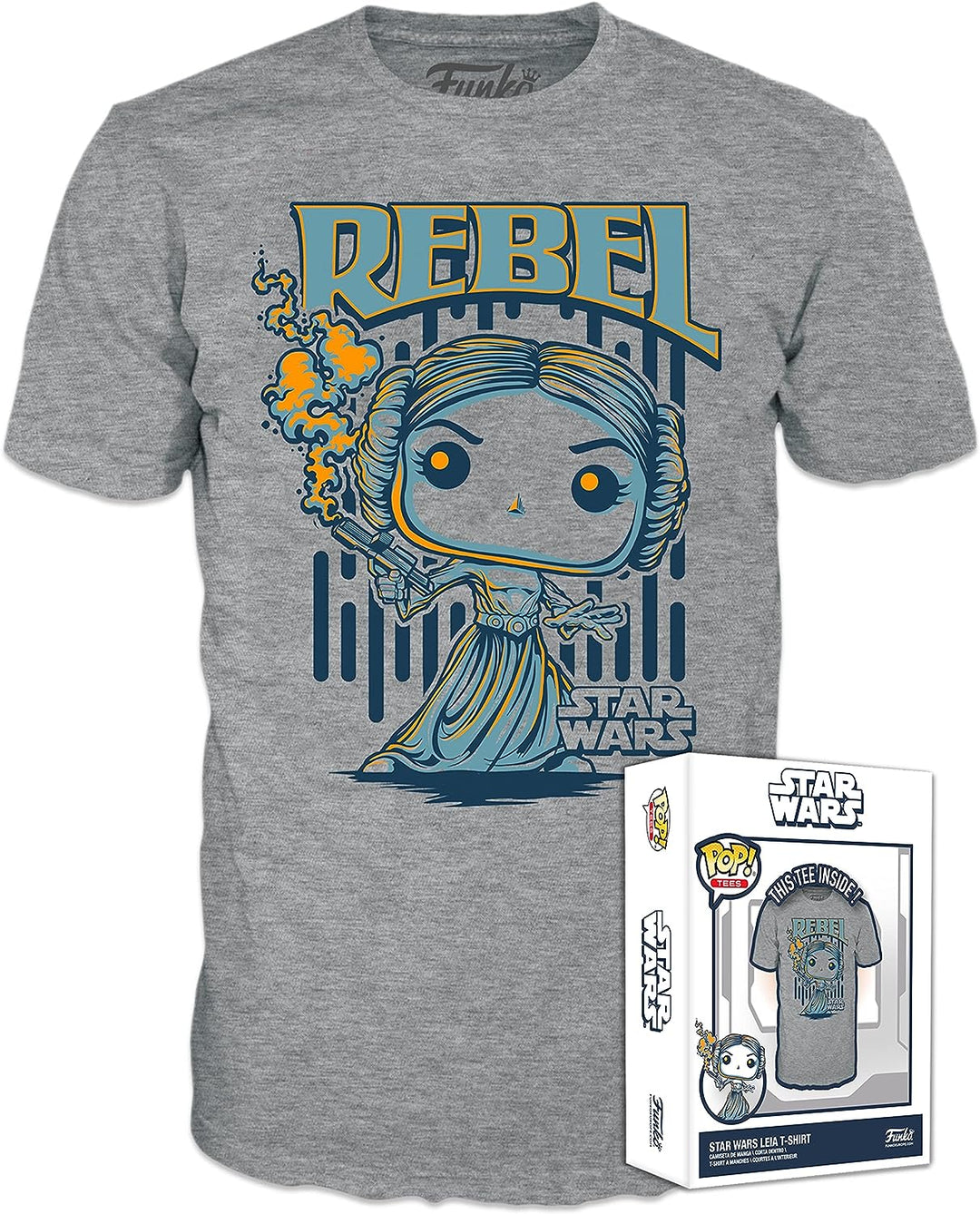Funko Boxed Tee: Star Wars - Leia - Extra Large - (XL) - T-Shirt - Clothes - Gift Idea - Short Sleeve Top for Adults Unisex Men and Women