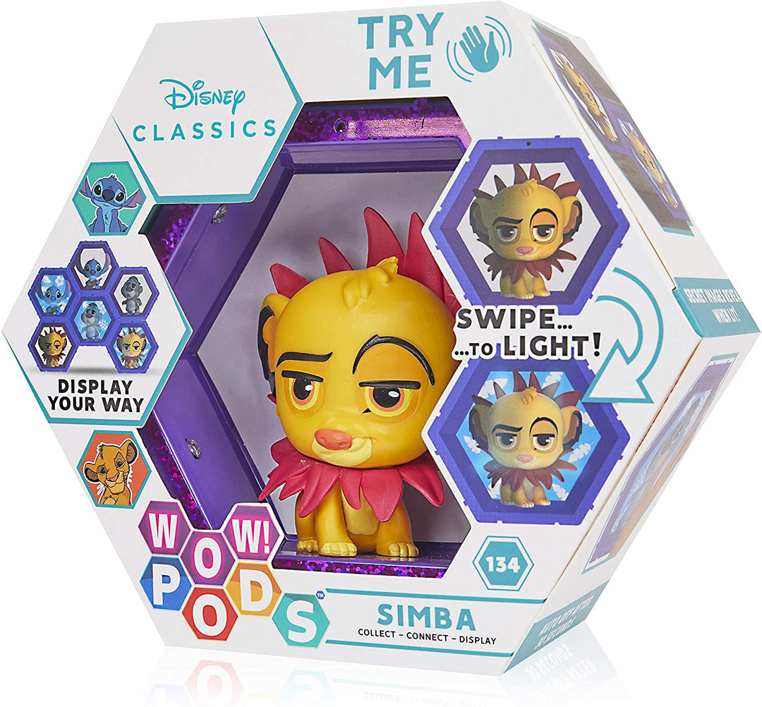 WOW! PODS Simba - Lion King | Official Disney Classic Light-Up Bobble-Head Collectable Figure
