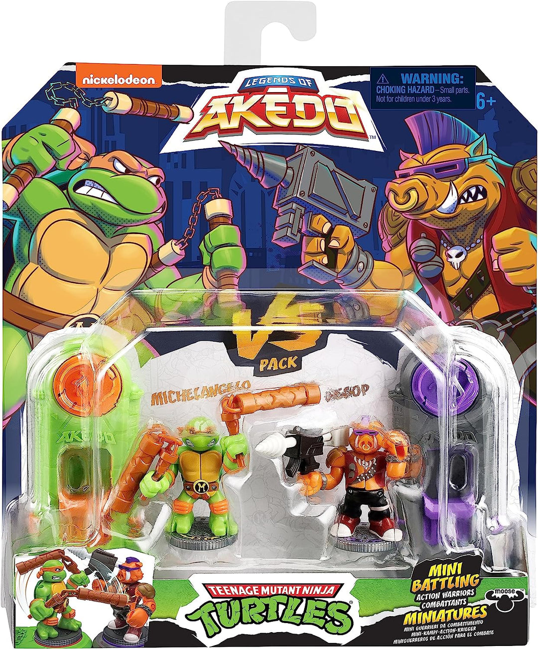 Legends Of Akedo Teenage Mutant Ninja Turtles. Mini Battling Warriors Versus Pack