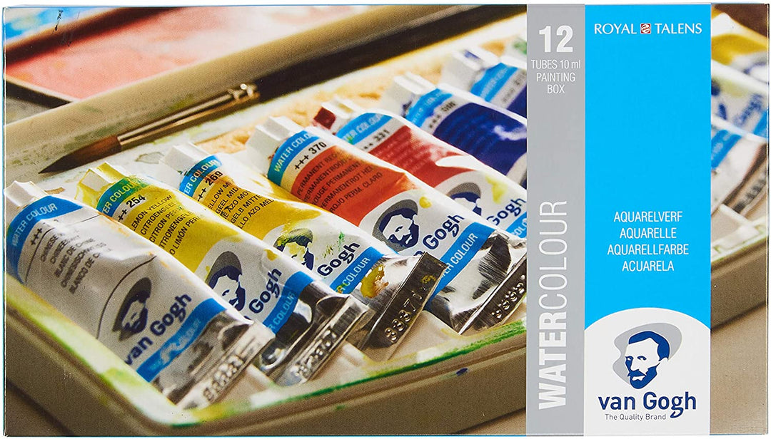 Royal Talens Van Gogh Watercolour 12 Tubes Plastic Pocket Box