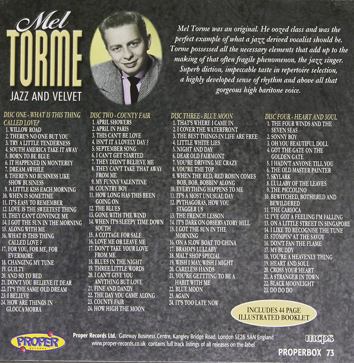 Mel Torme – Jazz and Velvet [Audio-CD]