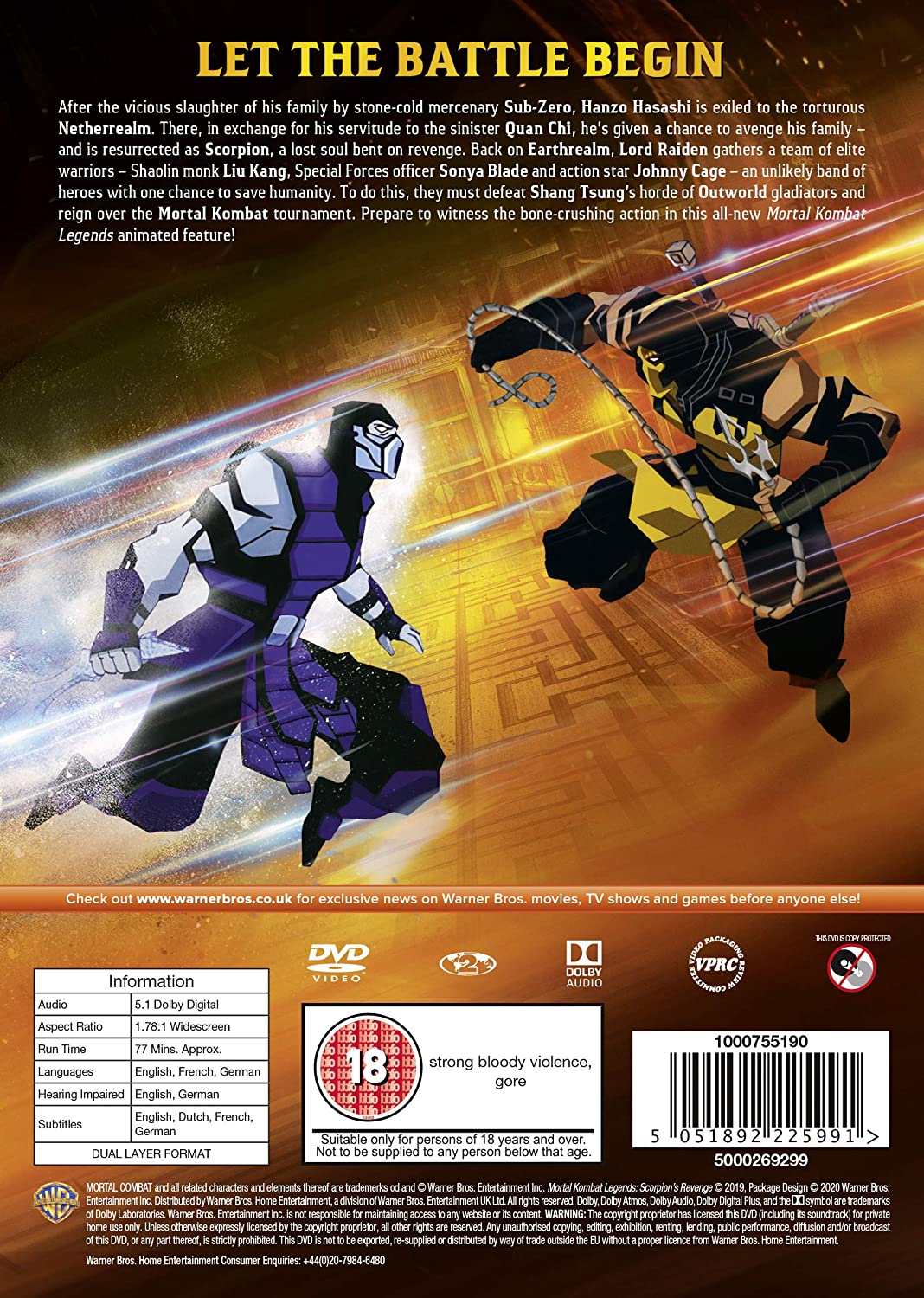 Mortal Kombat Legends: Scorpion's Revenge [2020] - Martial Arts [DVD]