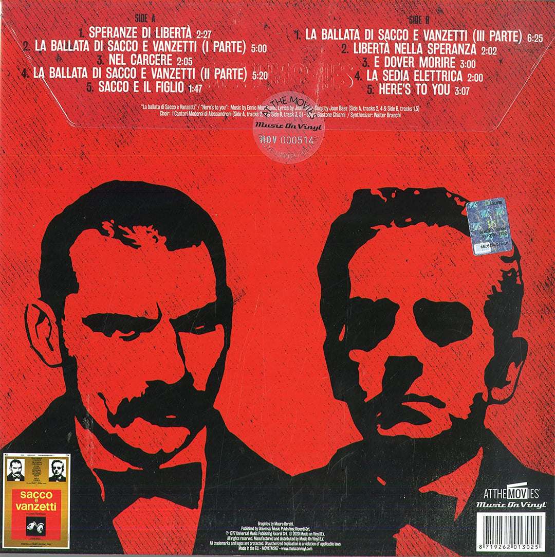 Ennio Morricone - Sacco E Vanzetti Soundtrack [Vinyl]