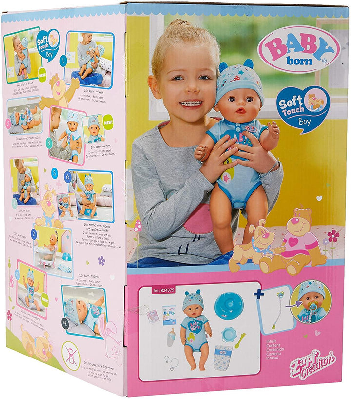Baby Born 824375 Soft Touch Boy Interactive Function Doll - Yachew