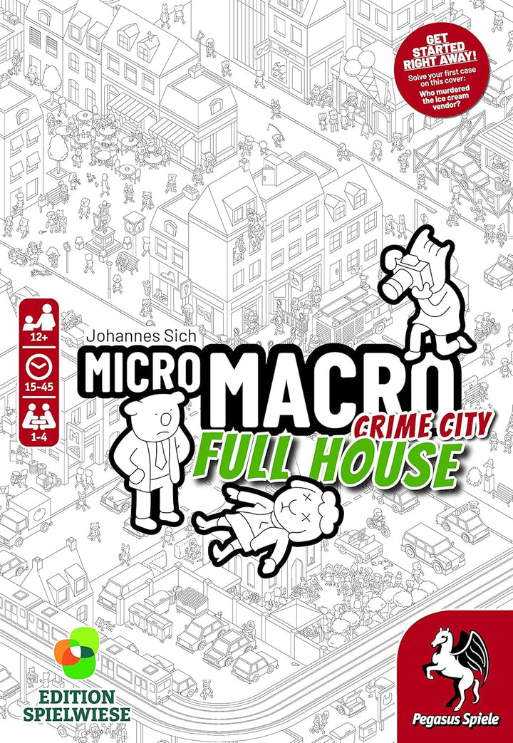 Pegasus Press | MicroMacro: Crime City - Full House | Board Game | Ages 12+