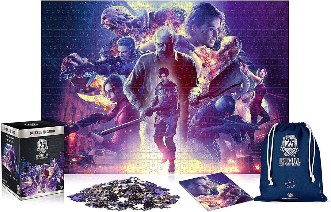 Resident Evil: 25th Anniversary | 1000 Piece Jigsaw Puzzle | includes Poster and