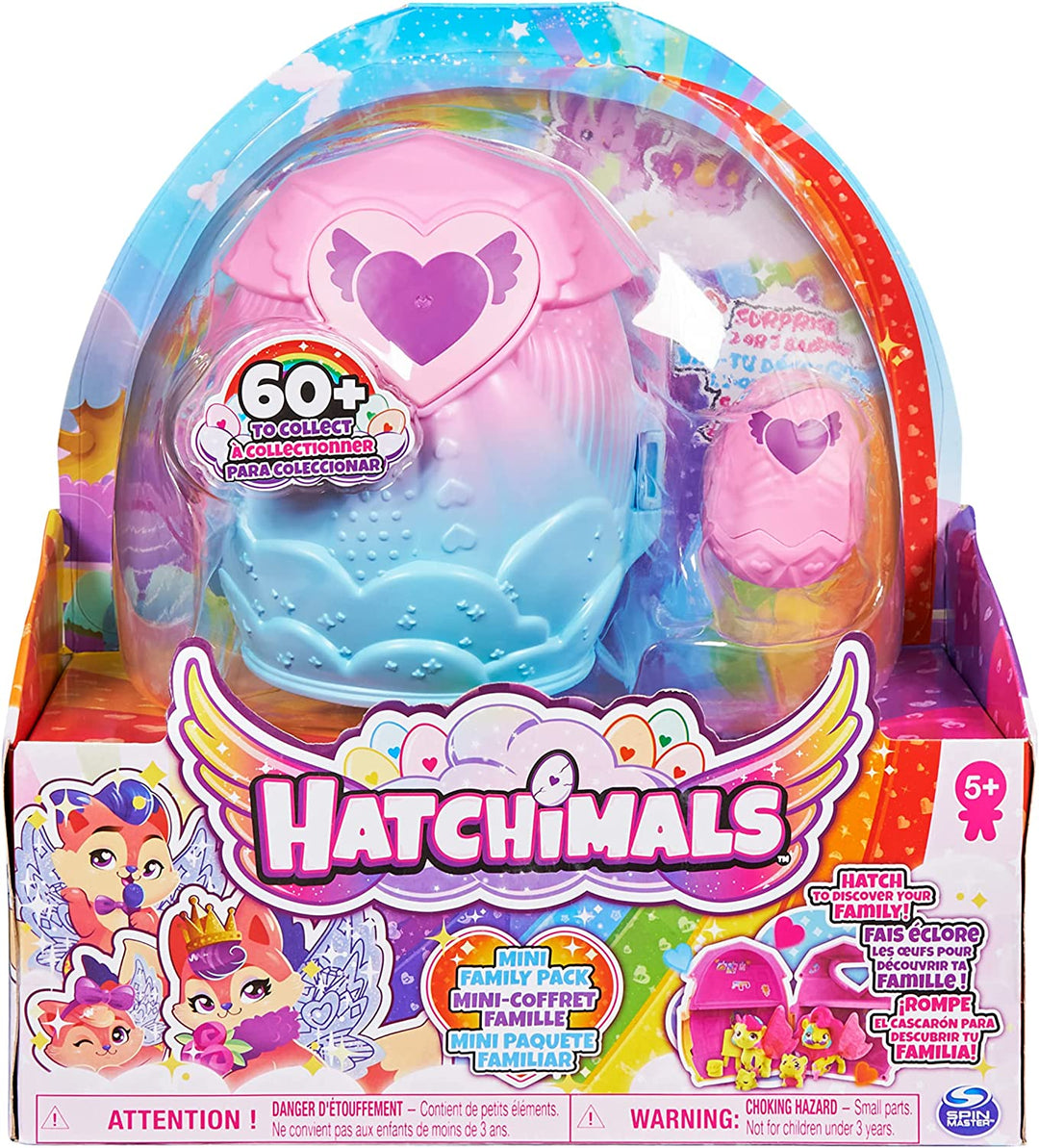 Hatchimals CollEGGtibles, Family Pack Home Playset with 3 Characters and up to 3