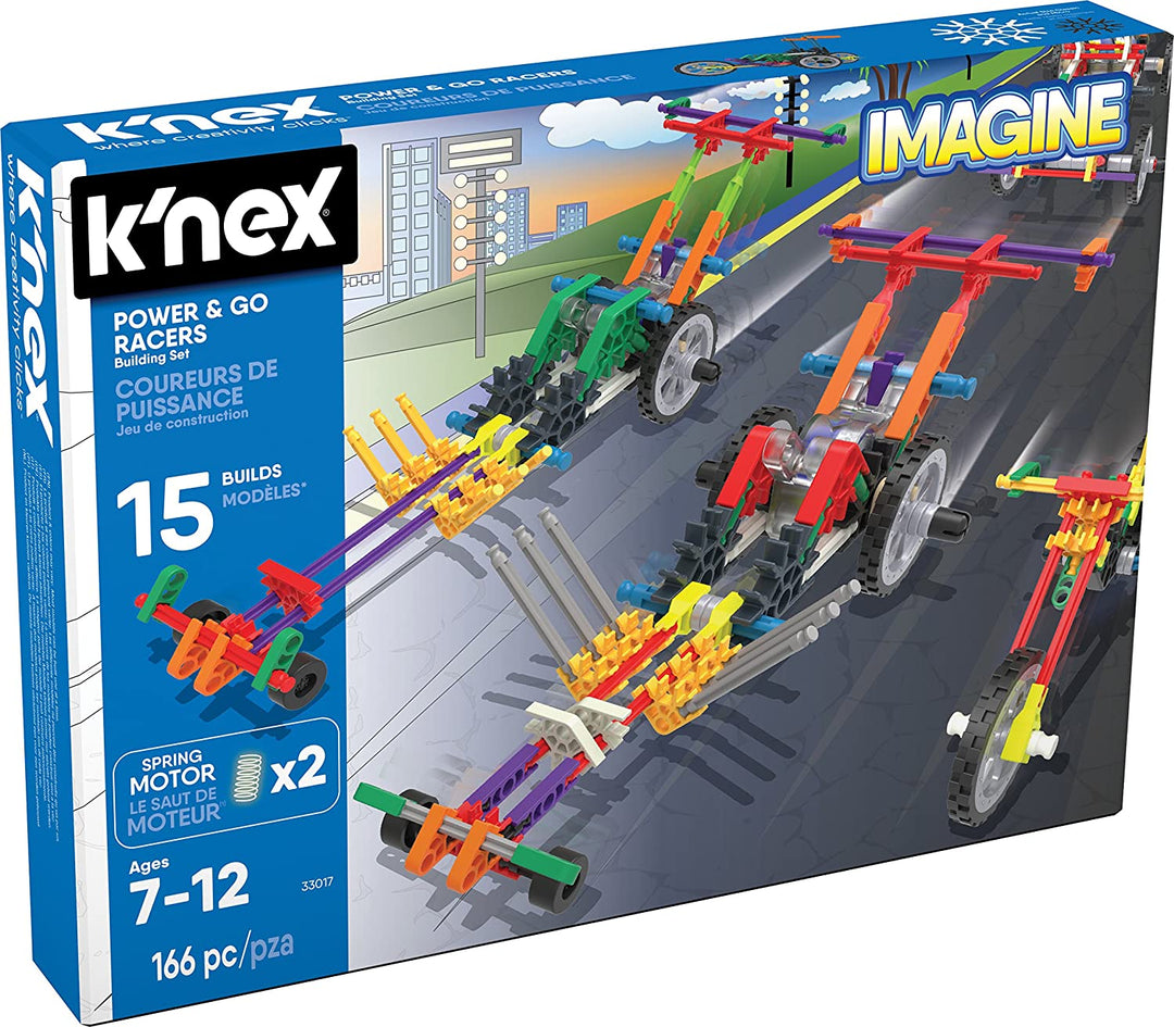 Knex Imagine Power & Go Racers Building Set 166 Pieces Ages 7+