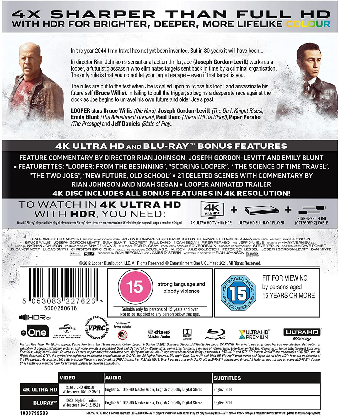 Looper [4K Ultra HD] [2012] [Region Free] - [Blu-ray]