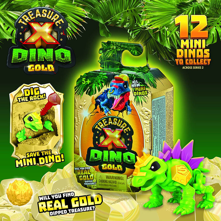Treasure X Dino Gold Mini Dino - Series 2 (Styles Vary)