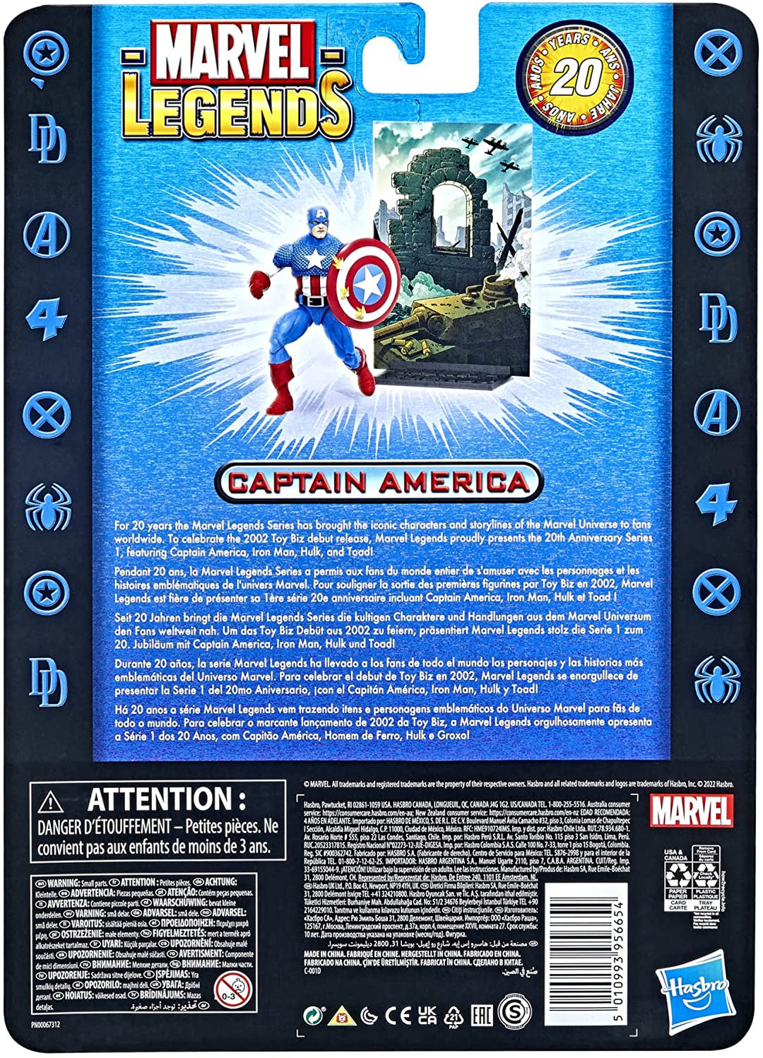 Hasbro F3439 Marvel Legends 20th Anniversary Series 1 Captain America 6-inch Col
