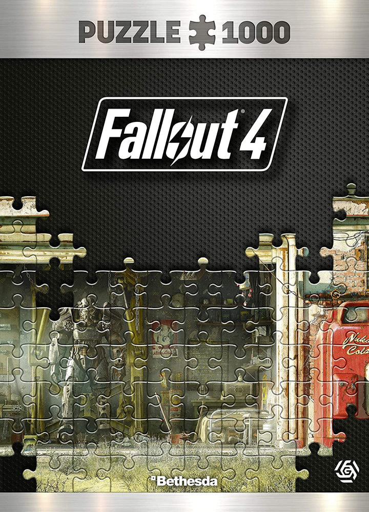 Good Loot Fallout 4 Garage - 1000 Pieces Jigsaw Puzzle 68cm x 48cm | includes Poster and Bag | Game Artwork for Adults and Teenagers