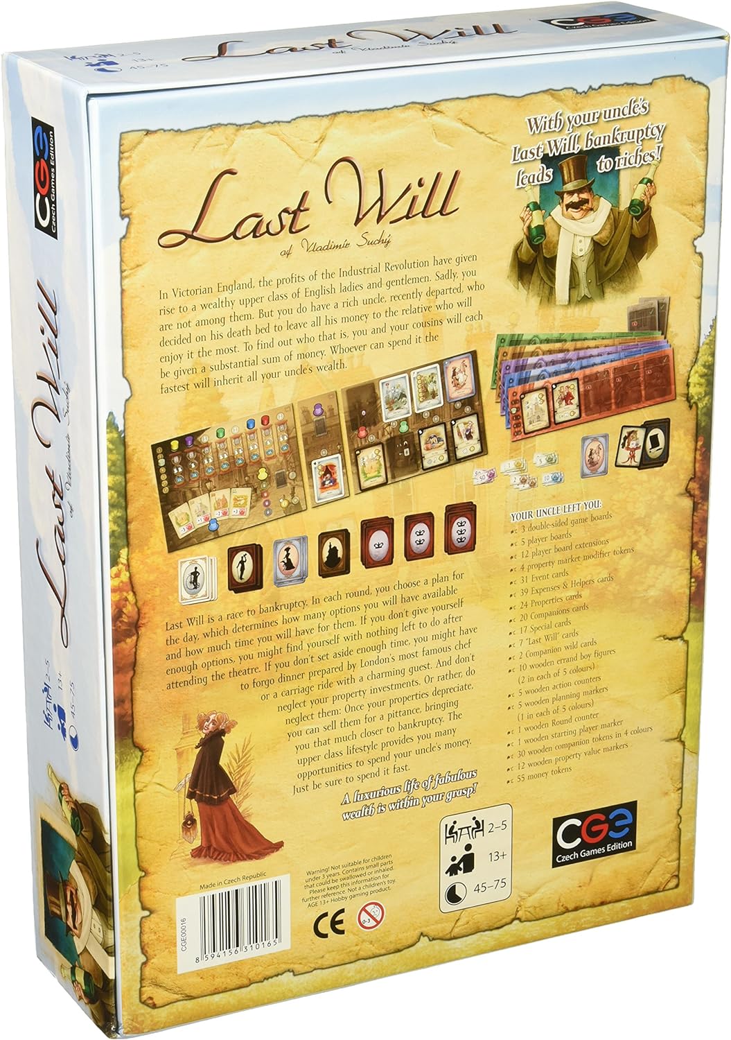 Czech Games Edition CGE00016 Last Will Brettspiel, Mehrfarbig