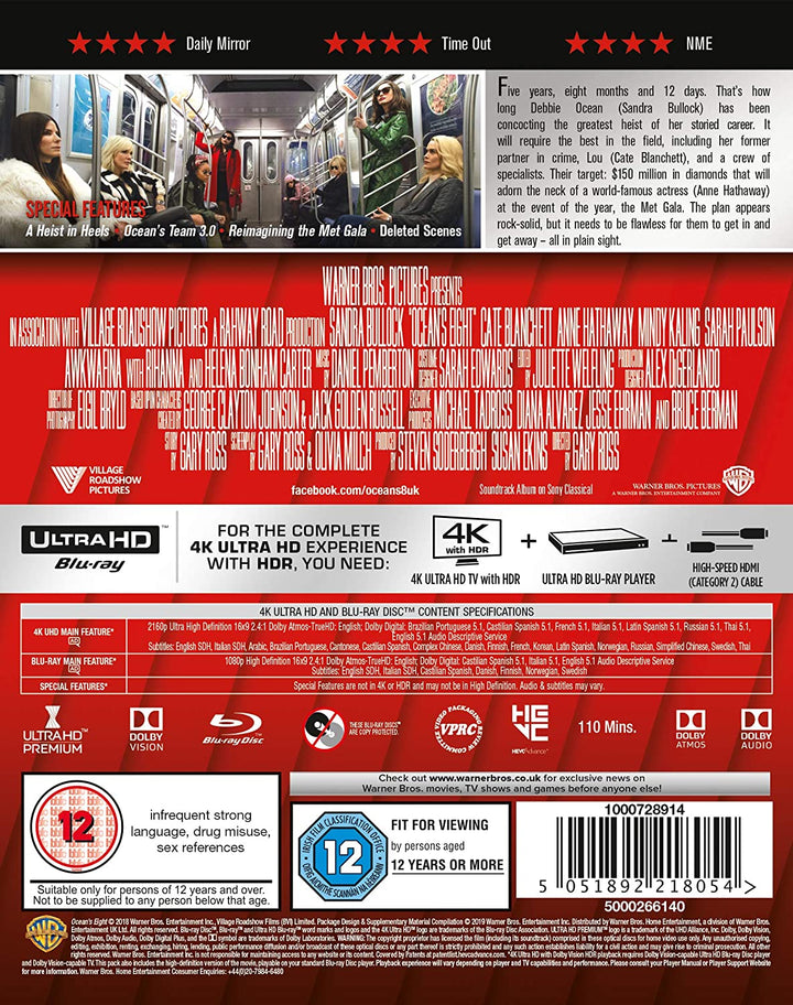 Ocean's 8  -Comedy/Crime [Blu-ray]