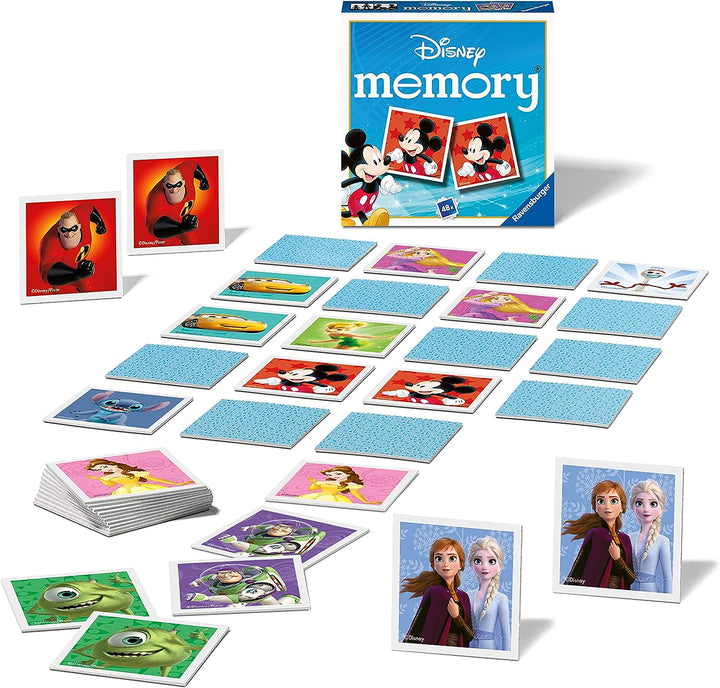 Ravensburger Disney Mini Memory Matching Picture Snap Pairs Game for Kids Age 3