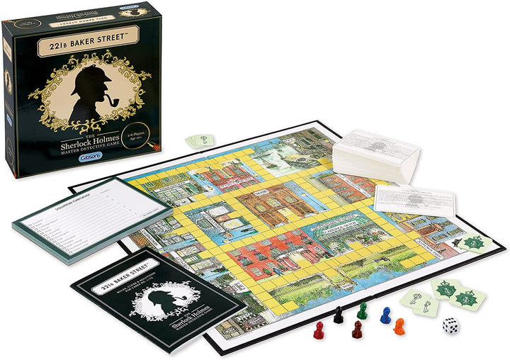 221b Baker Street Mysterious Detective Board Game | Sherlock Holmes Game for Adults & Kids | Perfect Family Gift for Christmas & Birthdays| Ages 10+, 2-6 Players