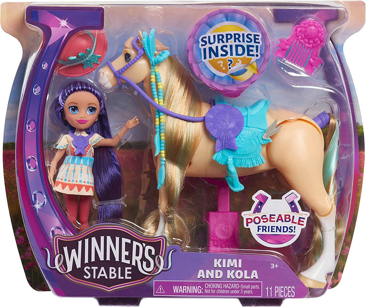JP Winner's Stable WNN00200 Winner's Stable Doll and Horse Kimi and Kola, Multi