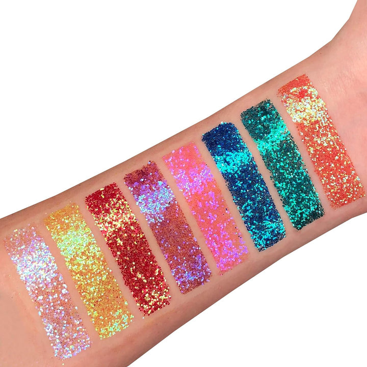 Iridescent Glitter Shakers by Moon Glitter - Pink - Cosmetic Festival Makeup Glitter for Face, Body, Nails, Hair, Lips - 5g