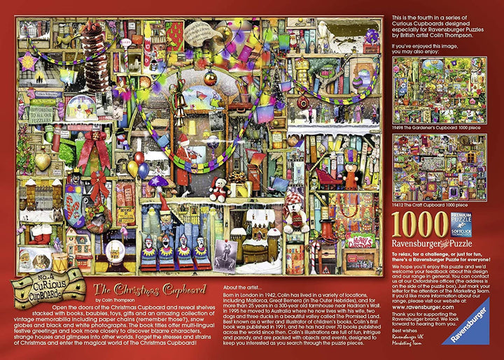 Ravensburger Curious Cupboards No. 4 The Christmas Cupboard Jigsaw Puzzles 1000 Pieces for Adults and Kids Age 12 Years Up