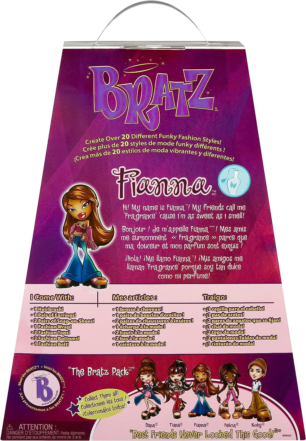 Bratz Original Fashion Doll - FIANNA - Series 3 - Doll, 2 Outfits and Poster - For Collectors and Kids Ages 6+