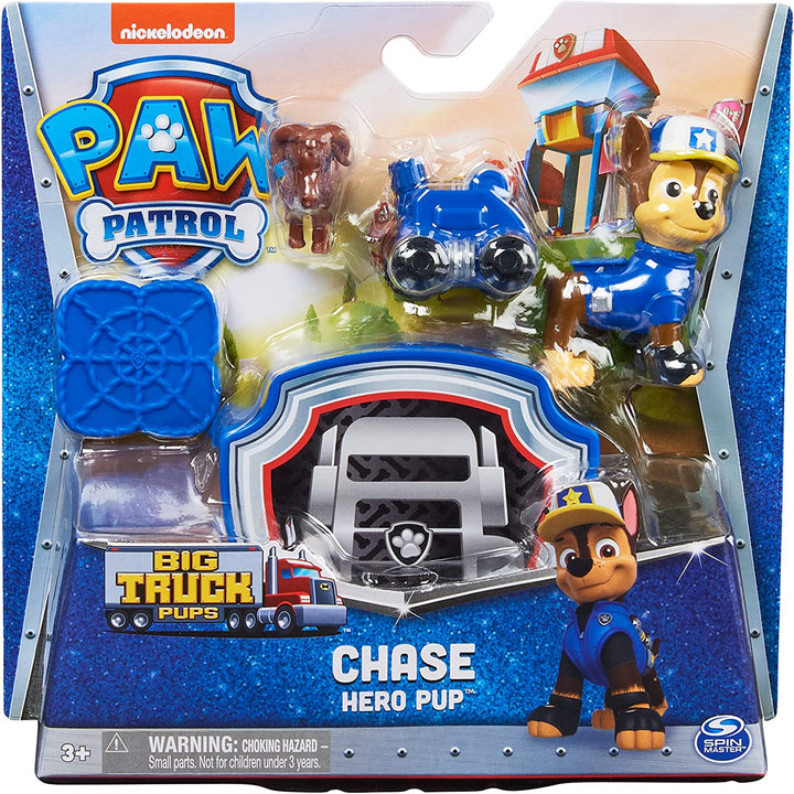 PAW Patrol, Big Truck Pups Chase Action Figure with Clip-on Rescue Drone