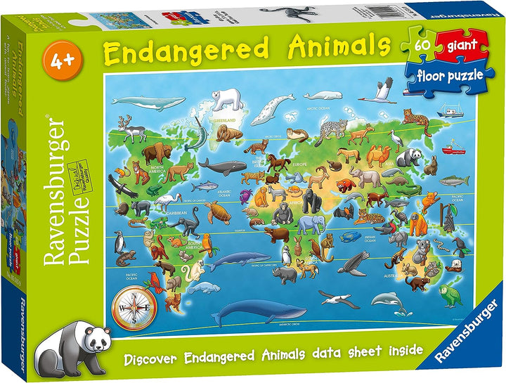 Ravensburger Endangered Animals 60 Piece Jigsaw Puzzle for Kids Age 4 Years and Up