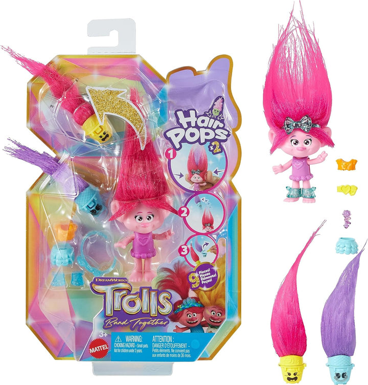 Trolls 3 Band Together Hair Pops Poppy Small 10cm Doll