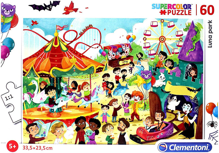 Clementoni - 26991 - Supercolor Puzzlefor Children - Luna Park-60 Pieces