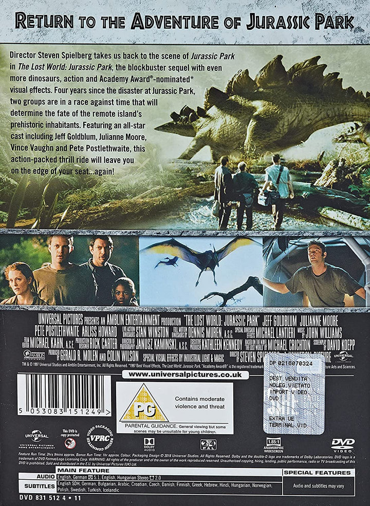Jurassic Park: The Lost World [2018] - Action/Sci-fi [DVD]