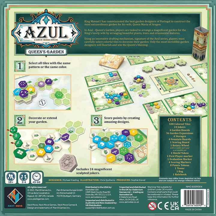 Plan-B-Spiele | Garten der Azul-Königin | Brettspiel | Ab 8 Jahren | 2 bis 4 Spieler | 45 bis 60 Minuten Spielzeit