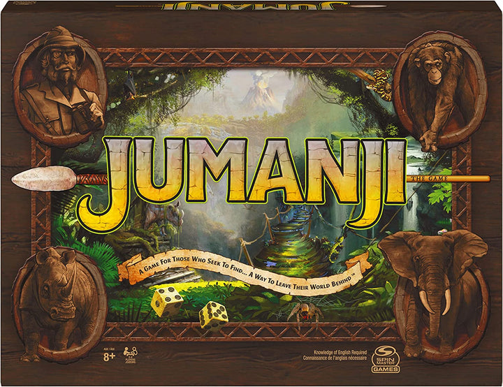 Jumanji The Game, The Classic Adventure Board Game for Kids and Families Aged 8