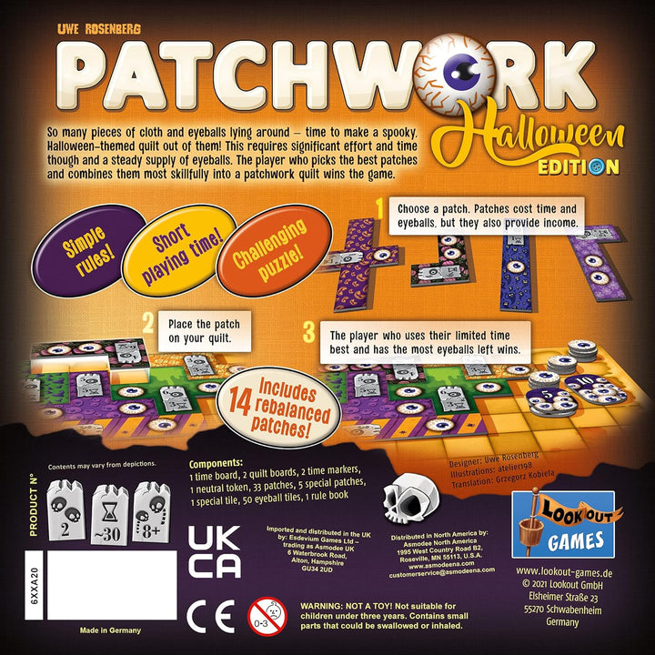 Lookout Games | Patchwork Halloween Edition | Board Game | Ages 12+ | 2 Players