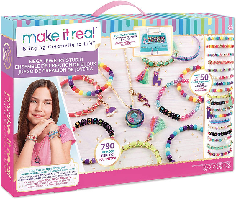 Make It Real 1515 Jewellery Making Sets for Children, Multi-Coloured