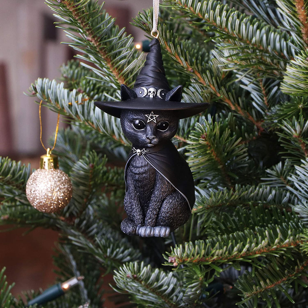 Nemesis Now Purrah Black Witch Cat Hanging Decorative Ornament 11.5cm