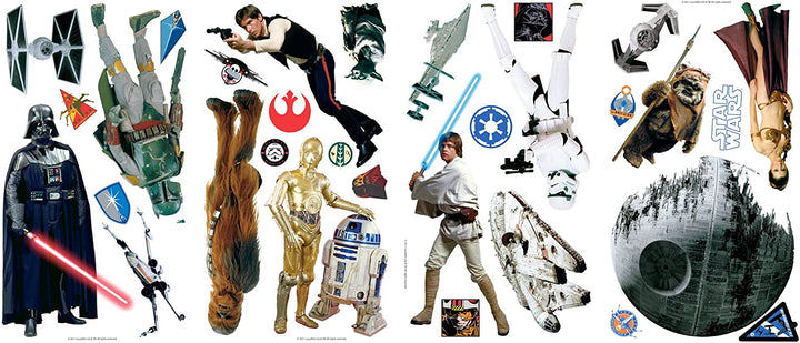 RoomMates RMK1586SCS Star Wars Classic Wall Stickers, Multi-Coloured, L X 50 cm W