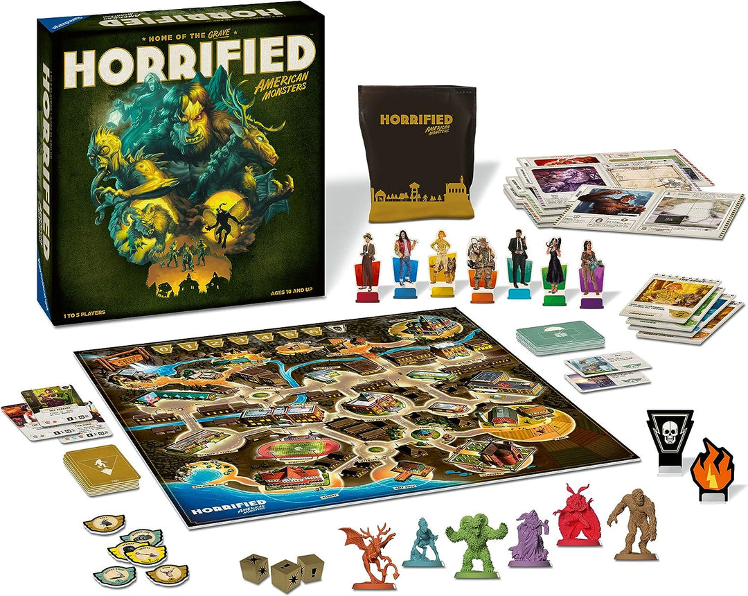 Ravensburger Horrified: American Monsters Strategy Board Game Kids and Adults