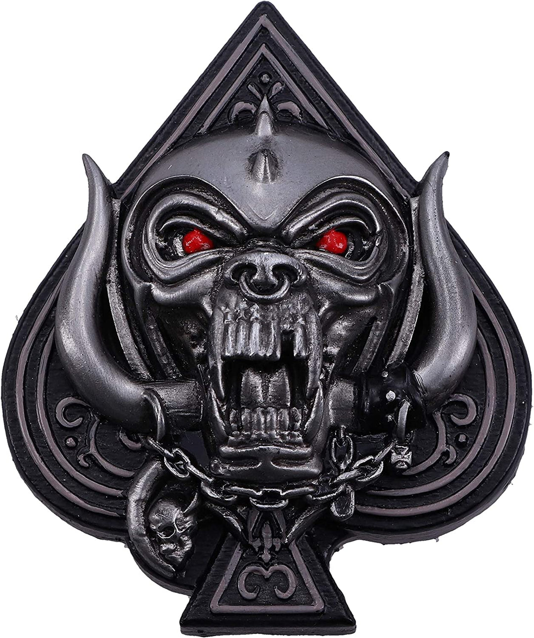 Nemesis Now Officially Licensed Motorhead Ace of Spades Warpig Snaggletooth Fridge Magnet, Silver, 6cm