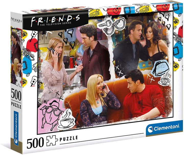 Clementoni 35090, Friends Puzzle for Children and Adults - 500 Pieces, Ages 10 Years Plus