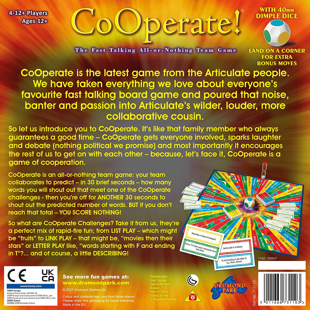 Drumond Park CoOperate! Brettspiel, Brettspiele für Familien und Jugendliche, schnell sprechendes Brettspiel, Familienbrettspiele für Erwachsene ab 12 Jahren