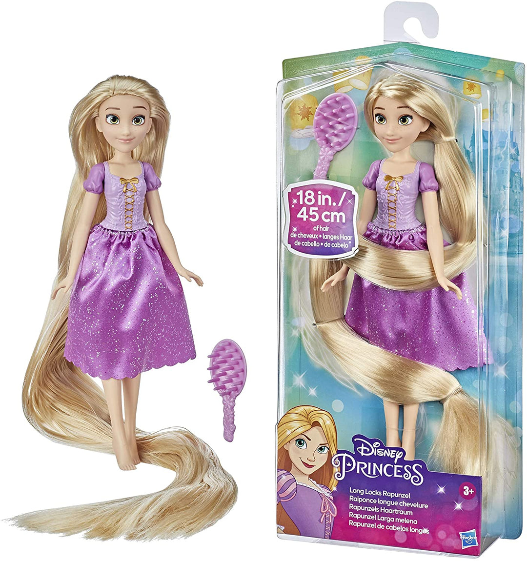 Disney Princess Long Locks Rapunzel, Fashion Doll with Blonde Hair 45-cm Long, Princess Toy for Girls 3 Years and Up, Multicolor, F1057