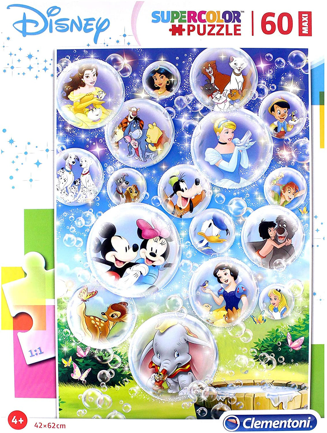 Clementoni - 26448 - Supercolor Puzzle for children - Disney Classic - 60 Pieces